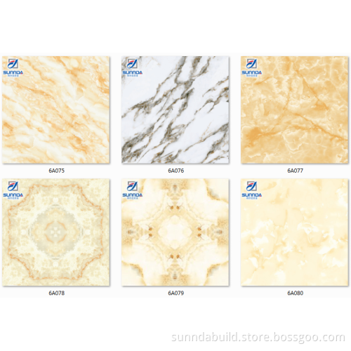 commercial grade ivory marble 60*60 sitting room glazed fully polished porcelain floor tiles